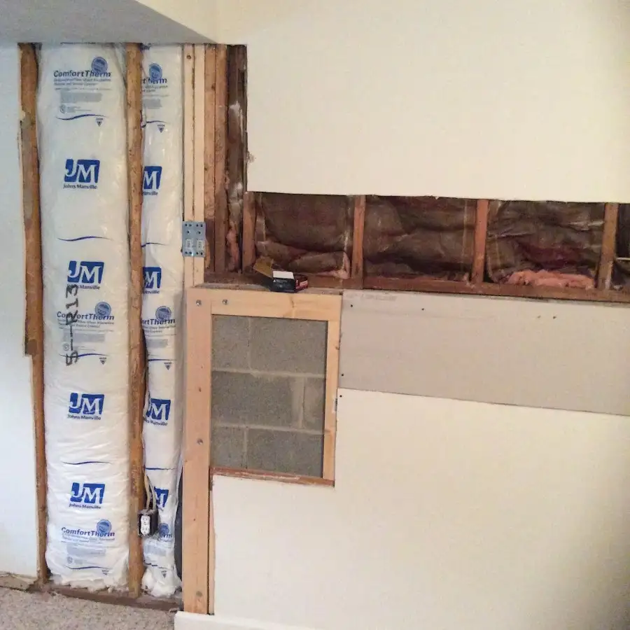 Wall insulation replacement during Contents Cleaning & Restoration in Lake Magdalene